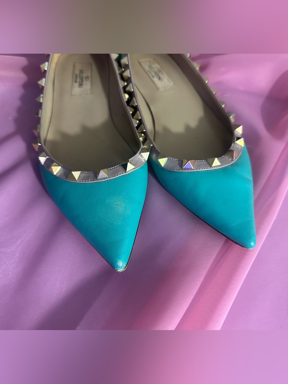 Valentino Authentic Garavani Rockstud ballet flats size 3ai - Picture 4 of 7